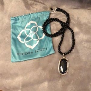 Kendra Scott Marlowe Black Beaded Necklace